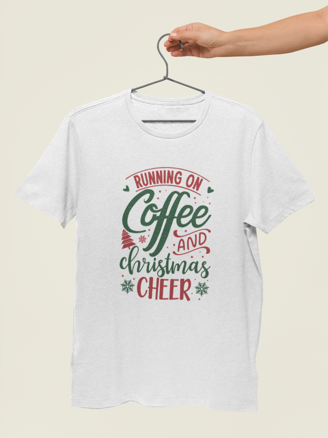 Tricou cadou Craciun 2023: Running Coffee Christmas cheer