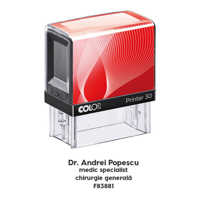Stampila pentru medici, dreptungiulara COLOP Printer C30
