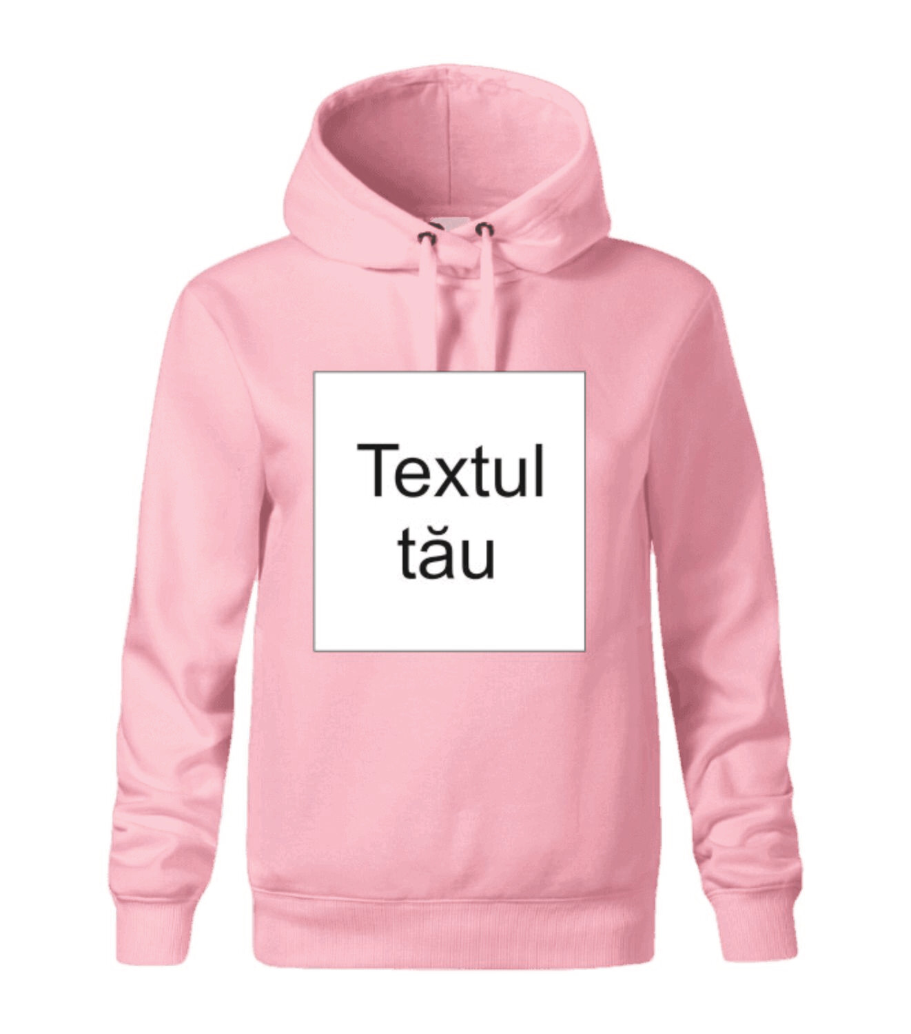 Hanorac  roz personalizat cu textul dorit