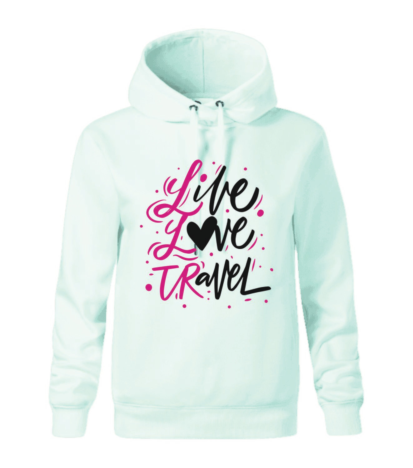 Hanorac femei - live, love, travel
