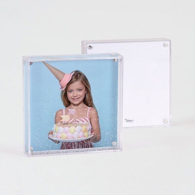 Ornament de birou cu poza pe o parte