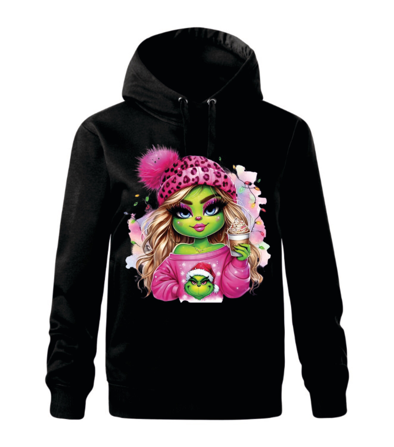 Hanorac femei - Grinch pink
