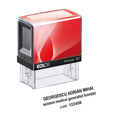 Stampila pentru asistenti medicali, dreptungiulara COLOP Printer C30