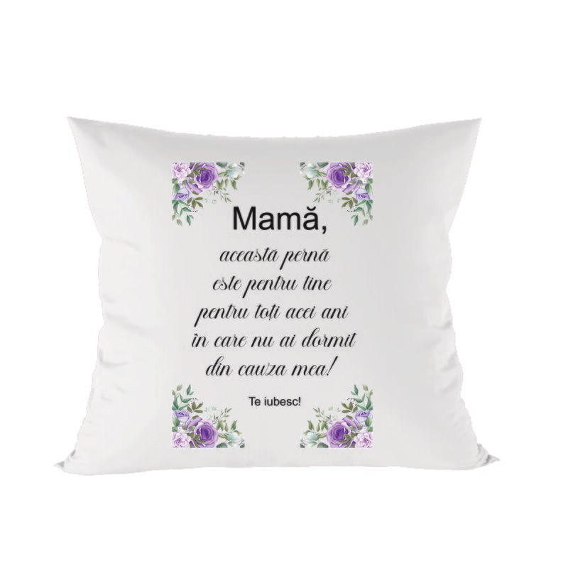 Pernă cu mesaj pentru Mama – mesaj emoționant