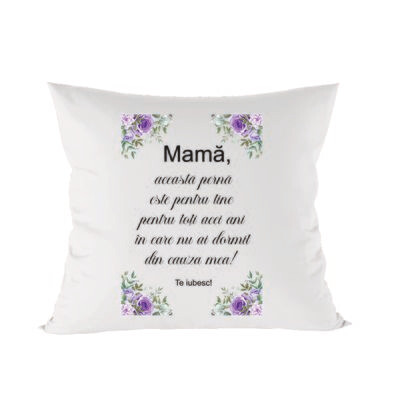 Pernă cu mesaj pentru Mama – mesaj emoționant