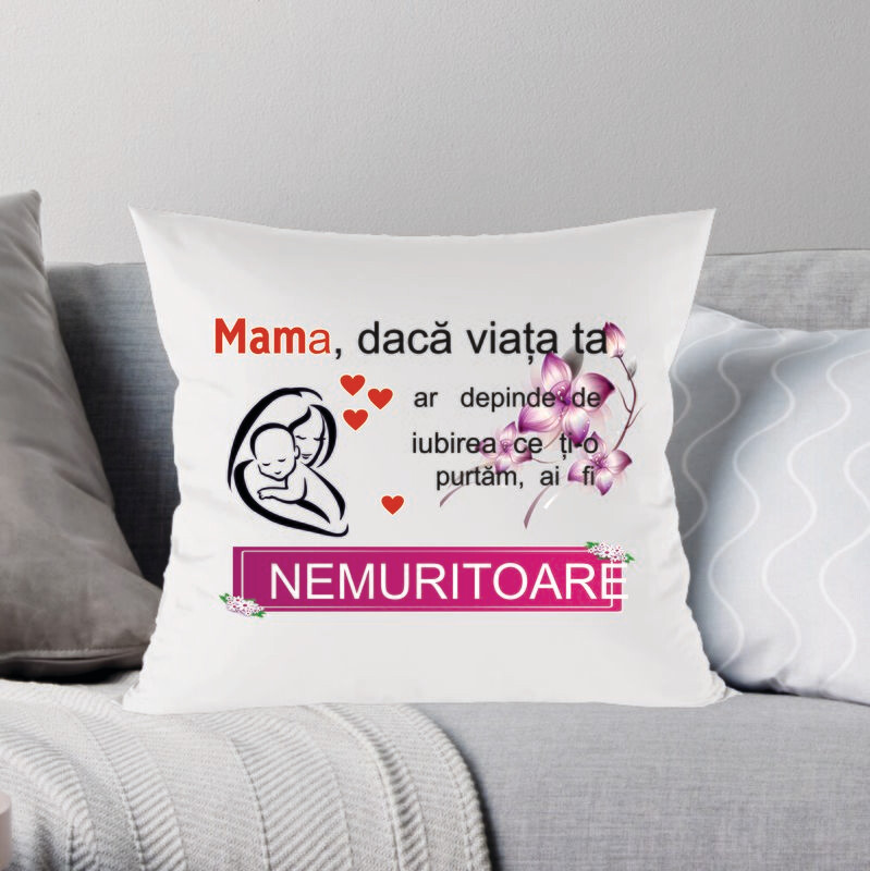 Pernă pentru mama - mesaj emoționant