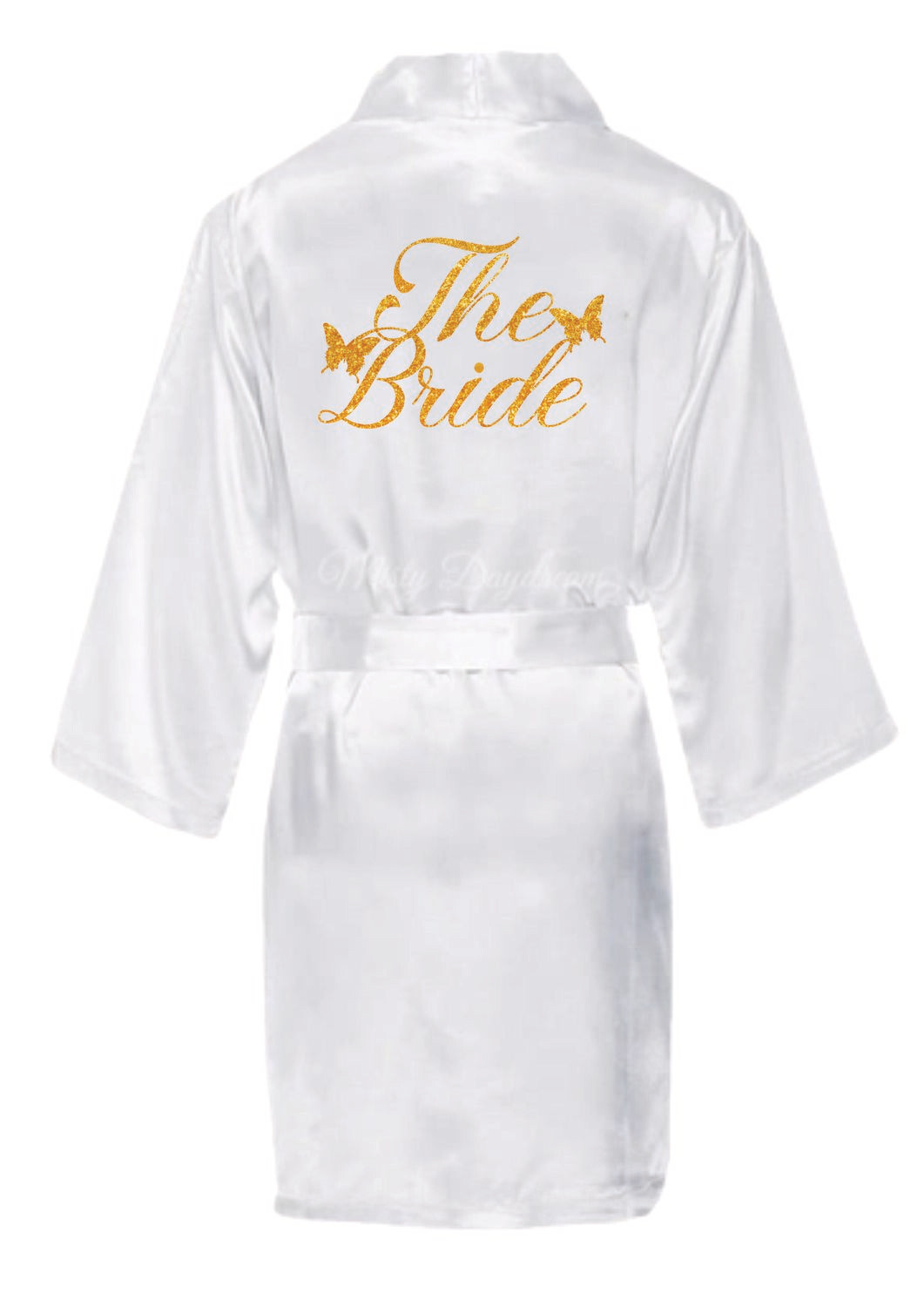 Halat mireasă „The Bride” cu glitter auriu