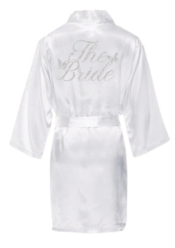 Halat mireasă „The Bride” cu glitter argintiu