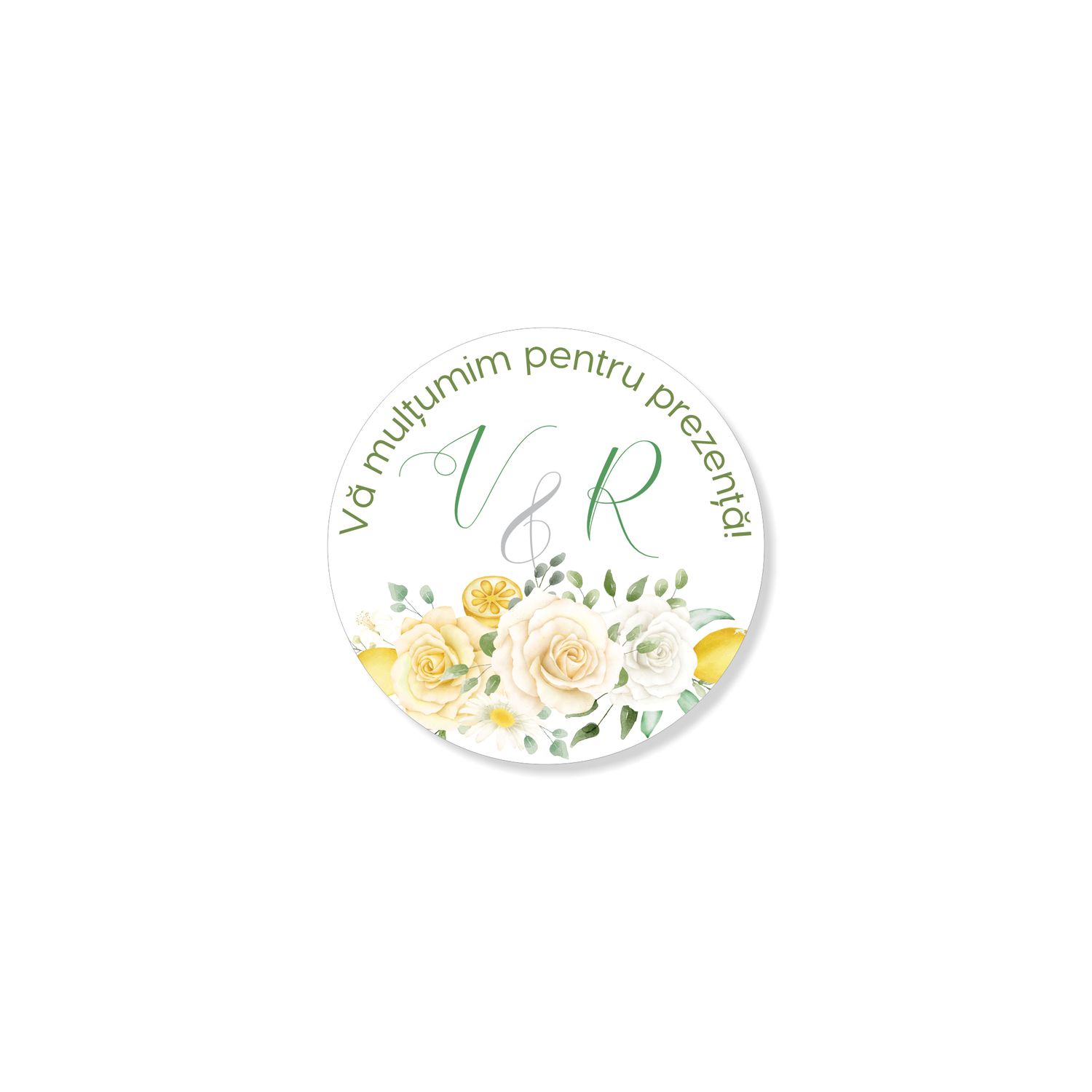 Lemon Bliss - Eticheta autoadeziva rotunda
