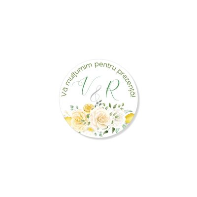 Lemon Bliss - Eticheta autoadeziva rotunda