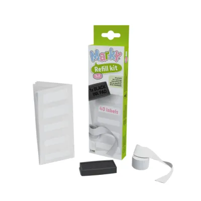 Marky - Kit de reumplere: bandă de călcat, etichete și tampon de cerneală (tusiera)