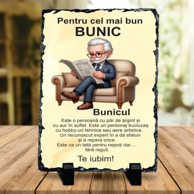 Piatra ardezie pentru bunic – Cadou emoționant pentru cel mai înțelept sprijin