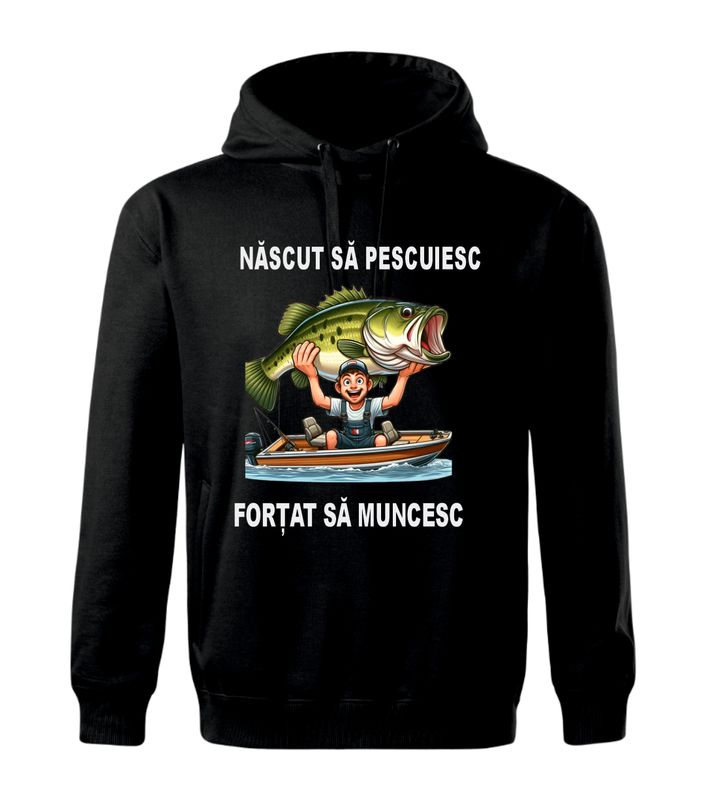 Hanorac barbati Nascut sa pescuiesc Model 2