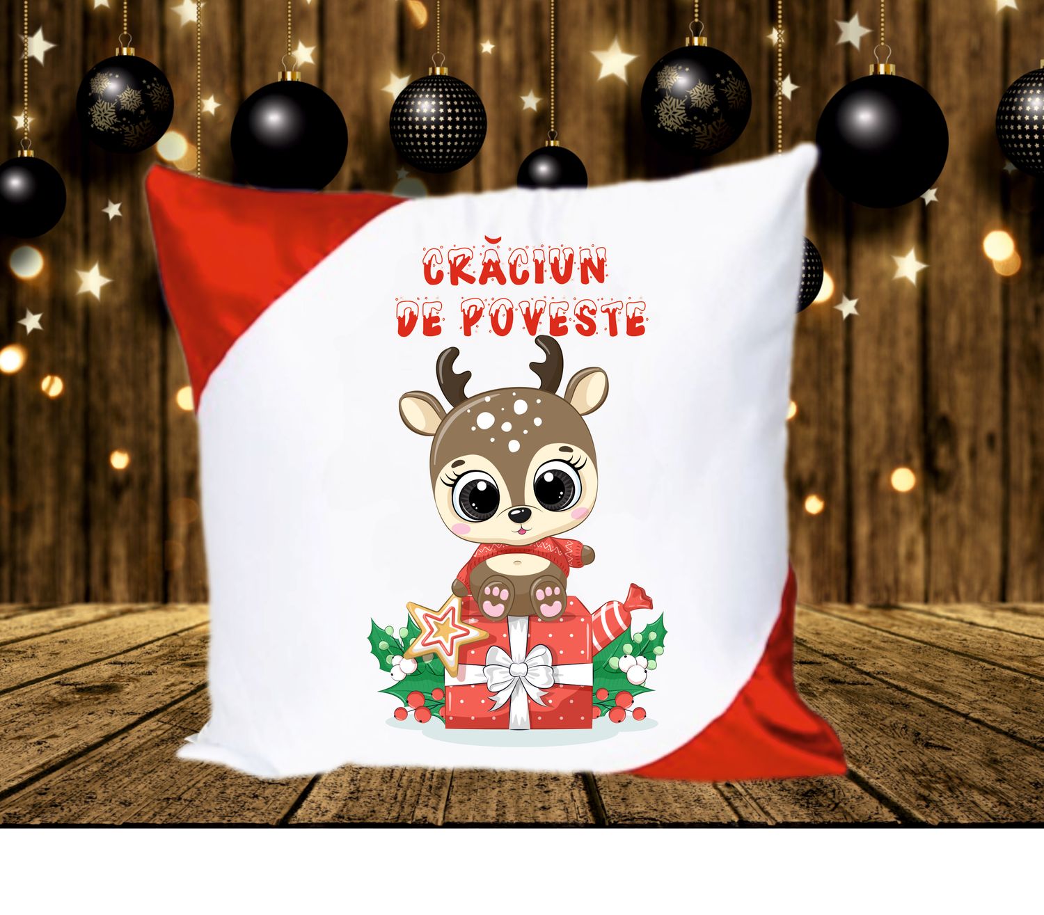 Perna patrata cu colturi rosii - Craciun de poveste