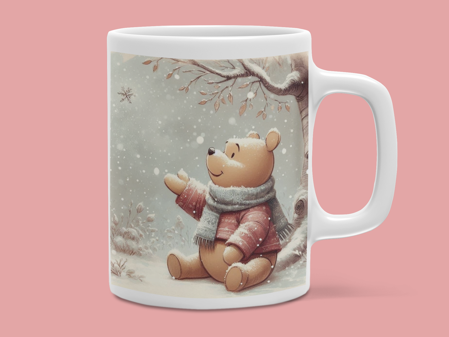 Cană „Winnie de Pooh” – Cadou adorabil pentru iubitorii de povești și zăpadă