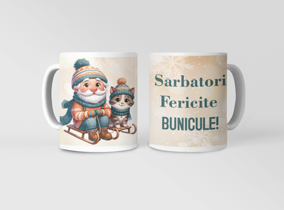 Cana „Sărbători Fericite, Bunicule!” – Cadou de Crăciun plin de emoție pentru cel mai drag bunic