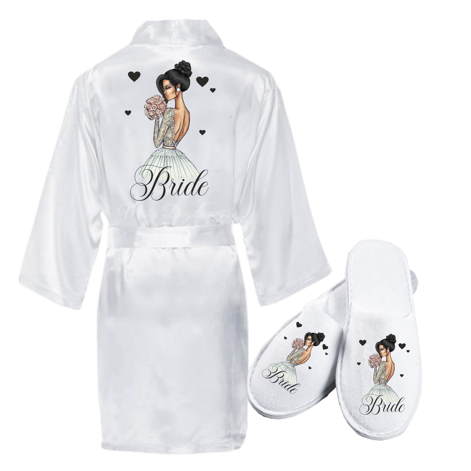 Set halat și papuci – Model 6 „Bride”