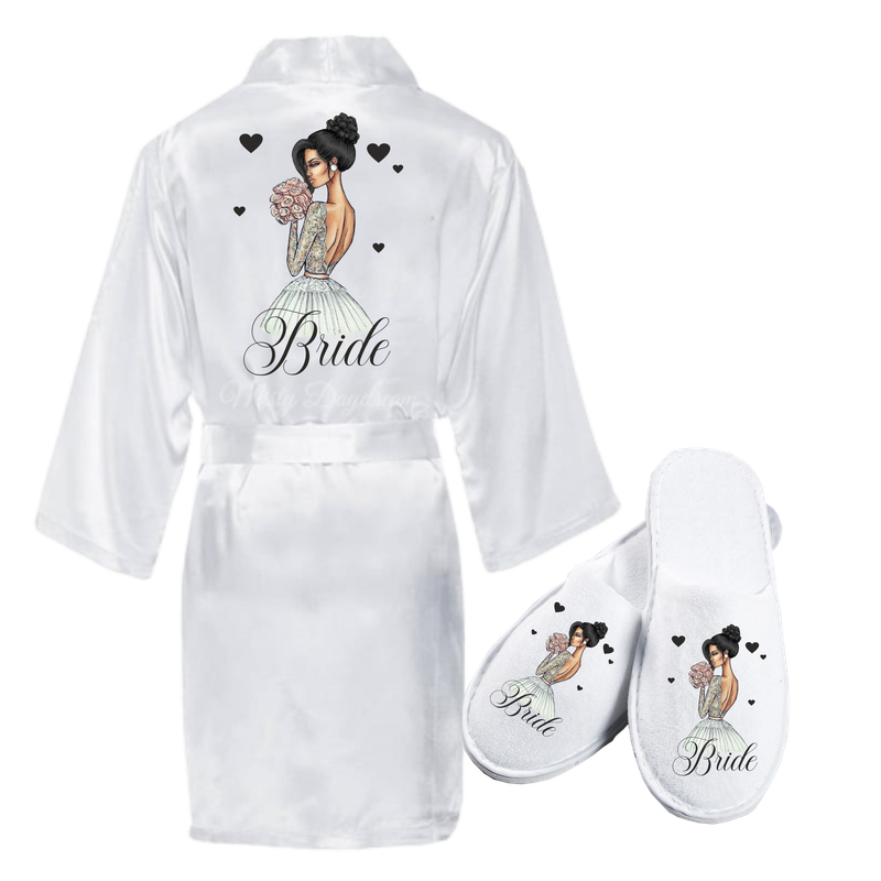 Set halat și papuci – Model 6 „Bride”