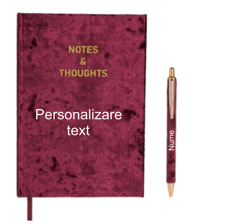 Agenda nedatata  cu pix care se  personalizata