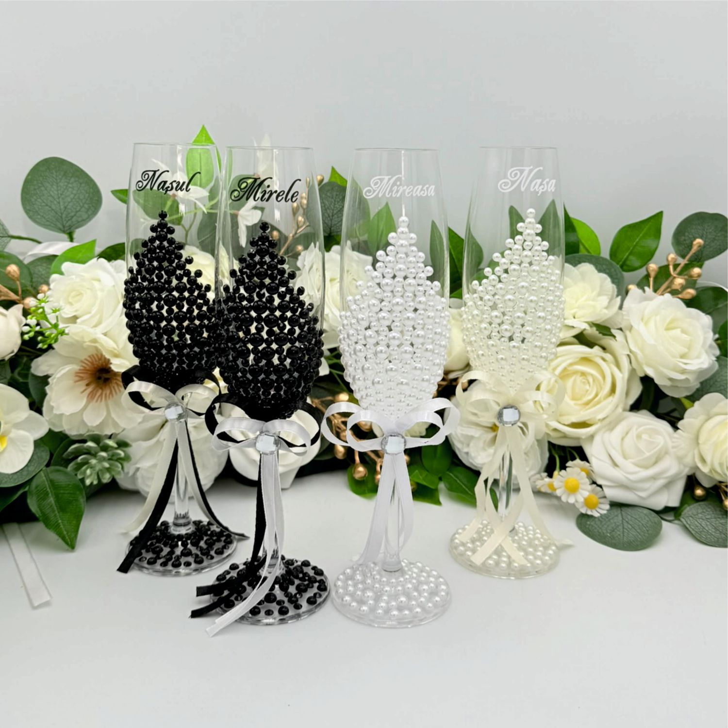 Set de 4 Pahare  Miri si Nasi Pearl