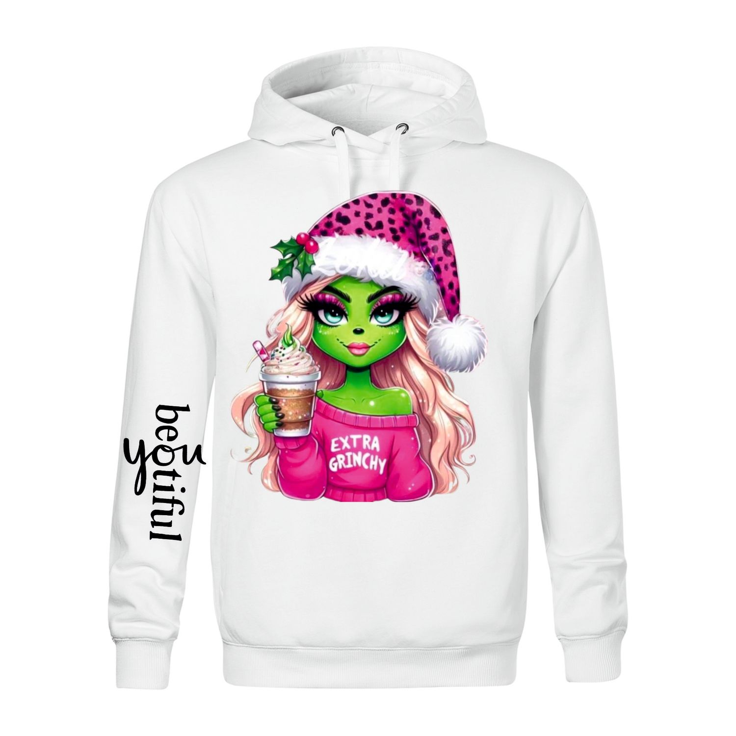 Hanorac  femei grinch pink