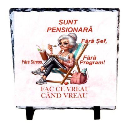 Piatra ardezie Pensionară -  13x13 cm