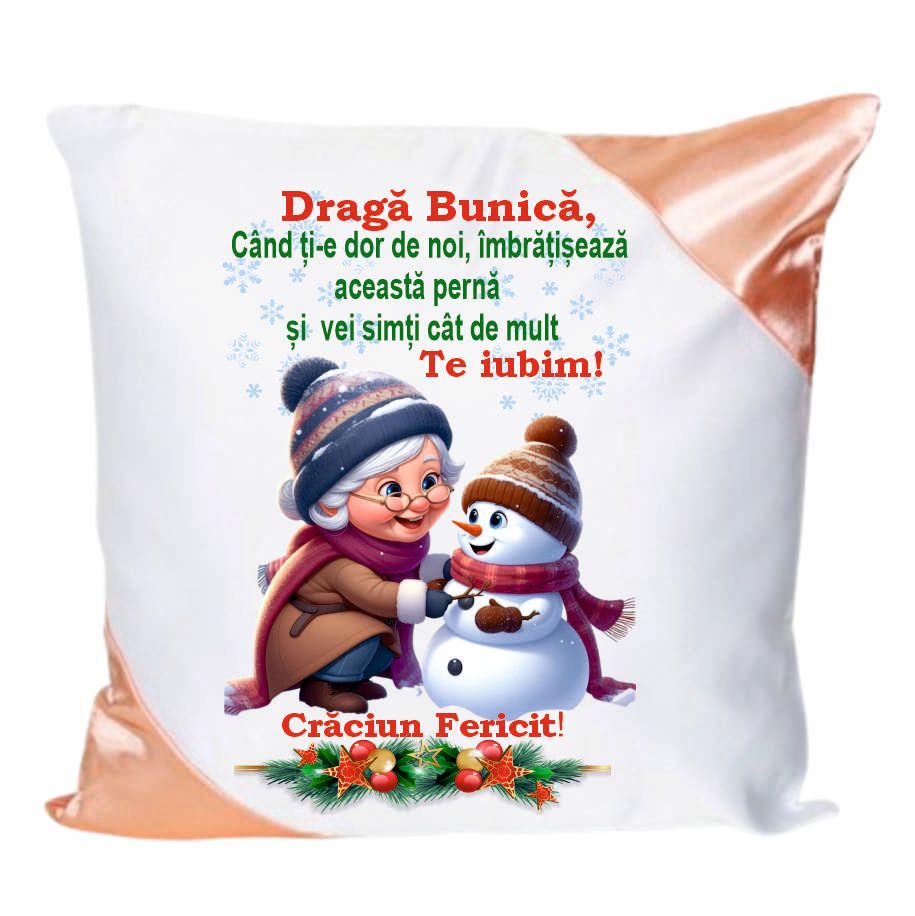 Perna 40x40 cu mesajul Draga Bunica