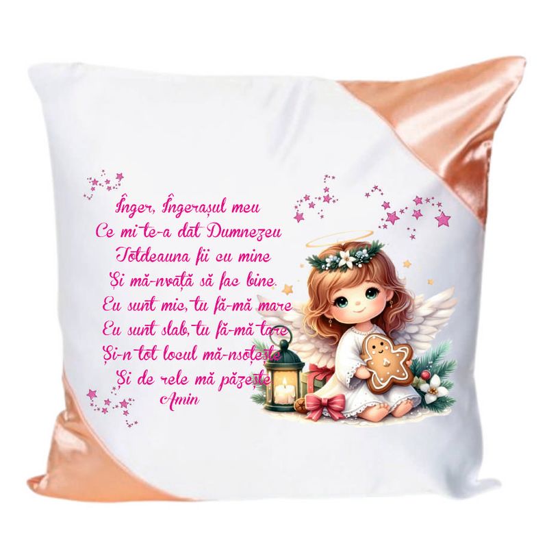 Pernă cu rugăciunea „Înger, îngerașul meu”
