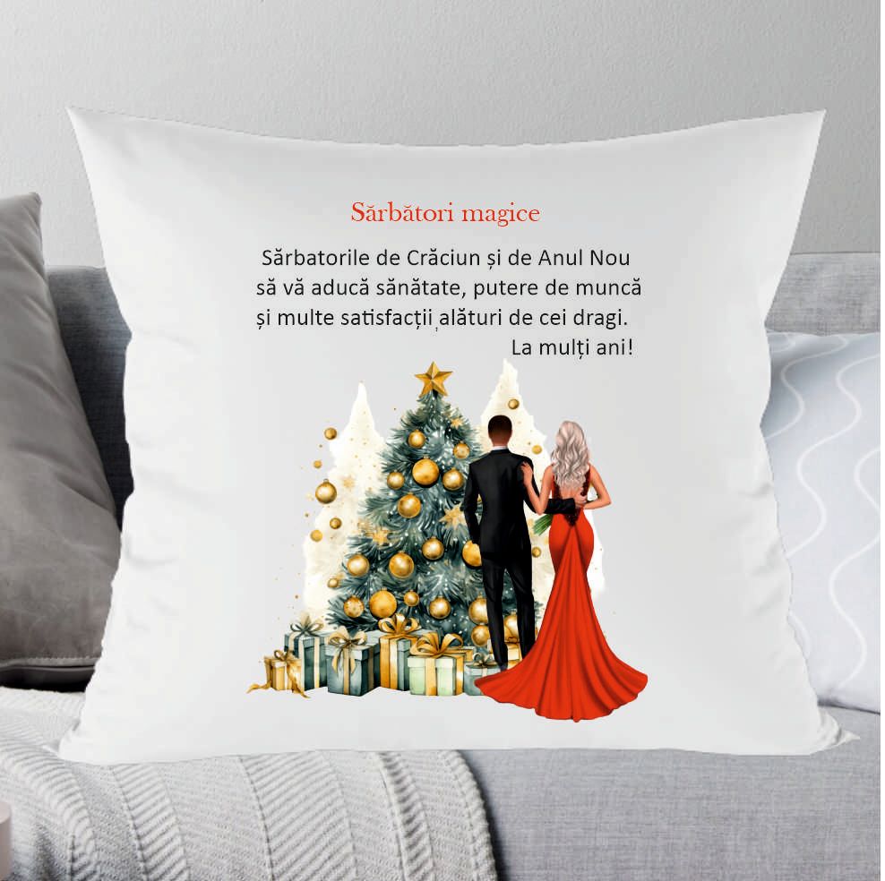 Perna patrata cu mesaj de Sarbatori pentru Nasi