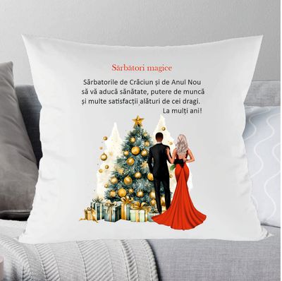 Perna patrata cu mesaj de Sarbatori pentru Nasi