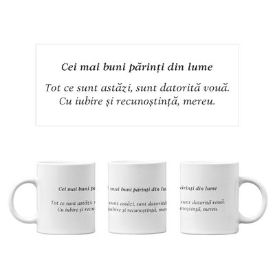 Cana personalizată cu text