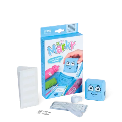 DIY Marky: Stampila marker pentru textile și școală sau gradinita, albastra