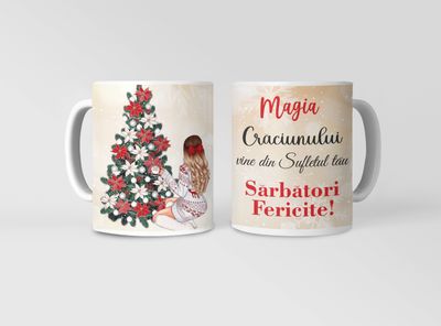 Cana „Magia Crăciunului vine din sufletul tău” – Cadou cu mesaj profund pentru cei dragi