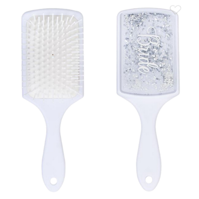 Perie pentru par Bride  cu sclipici Auriu/ Argintiu