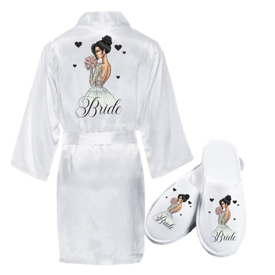 Set halat și papuci – Model 6 „Bride”