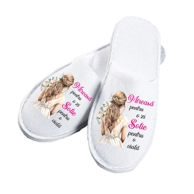 Papuci Mireasă – Model 2 | Mărime Universală | Confortabili și Delicați pentru Ziua Nunții Papuci Mireasă – Model 2 | Mărime Universală | Confortabili și Delicați pentru Ziua Nunții