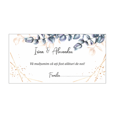 Plic bani nuntă personalizat   Model 2,  carton 250g