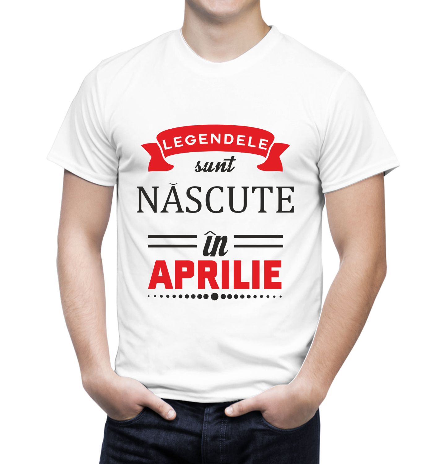 Tricou Bărbat Personalizat – Legendele Sunt Născute în [Luna]