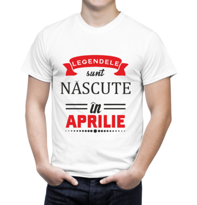 Tricou Bărbat Personalizat – Legendele Sunt Născute în [Luna]