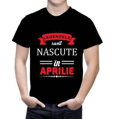 Tricou Bărbat Personalizat – Legendele Sunt Născute în [Luna]
