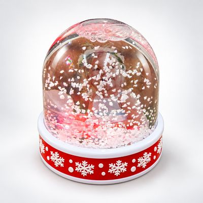 Glob de Zăpadă Personalizat cu Fotografie și Lumini LED – Cadou de Crăciun