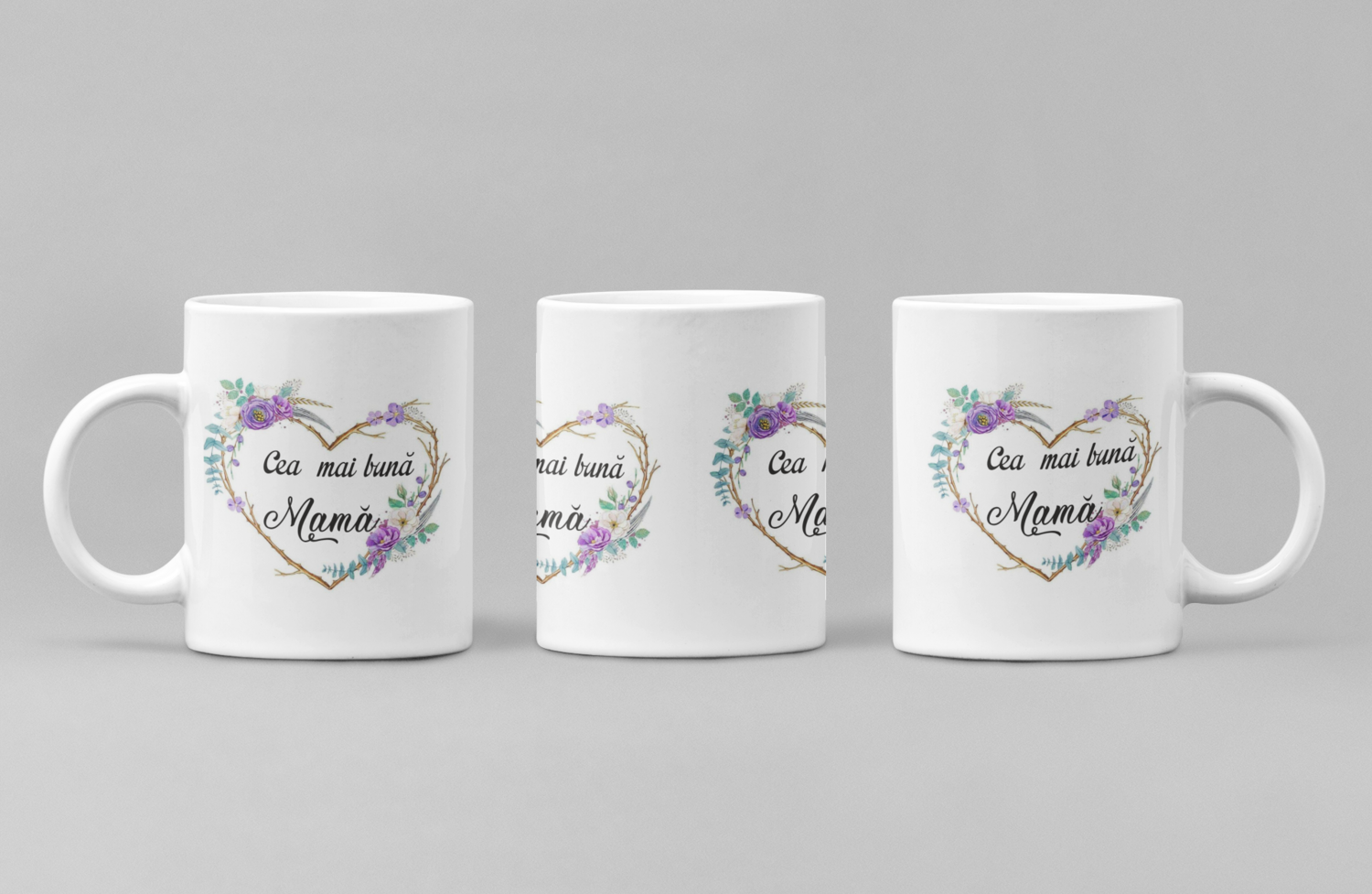 Cana cadou pentru mamă – „Cea mai bună mamă” – Design elegant, ceramică de calitate, ideală pentru cafea, ceai sau ciocolată caldă, 330 ml.