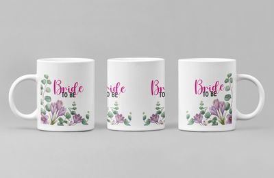 Cana „Bride to Be” – Design floral delicat pentru viitoarea mireasă