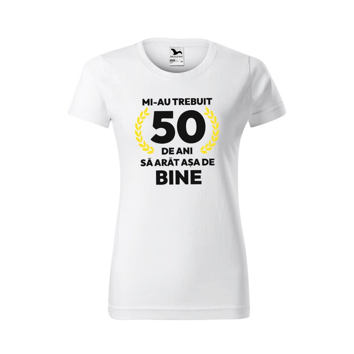 Tricou alb Damă - Mi-au trebuit 50 ani
