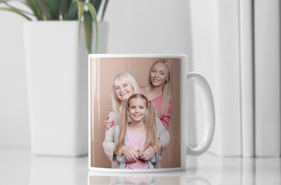 Cana personalizată cu 2 poze, 330 ml.