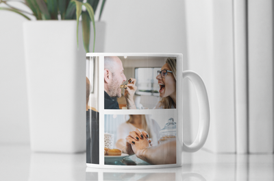 Cana personalizată cu 5 poze - colaj foto, 330 ml.
