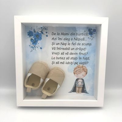 Tablou 3D pentru cerere Botez , 23x23 cm