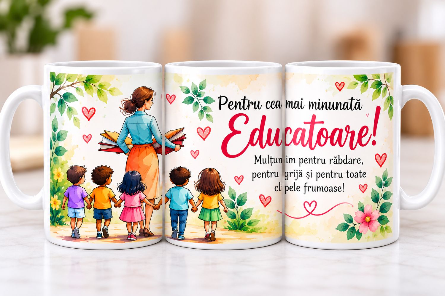 Cană Personalizată pentru Educatoare – Pentru Cea Mai Minunată Educatoare, Cadou de Mulțumire