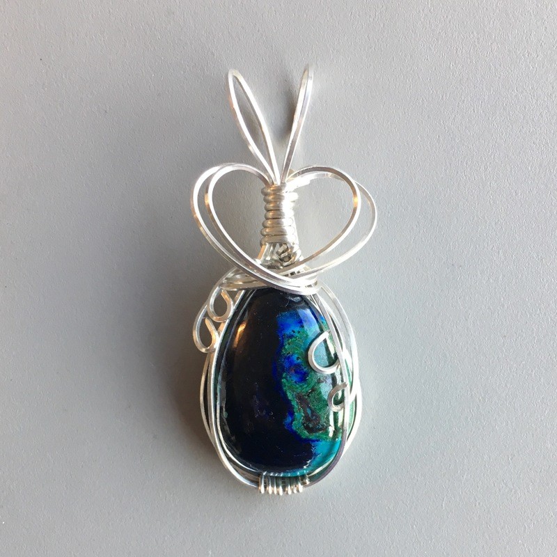 Azurite, Chrysocolla &amp; Malachite Pendant