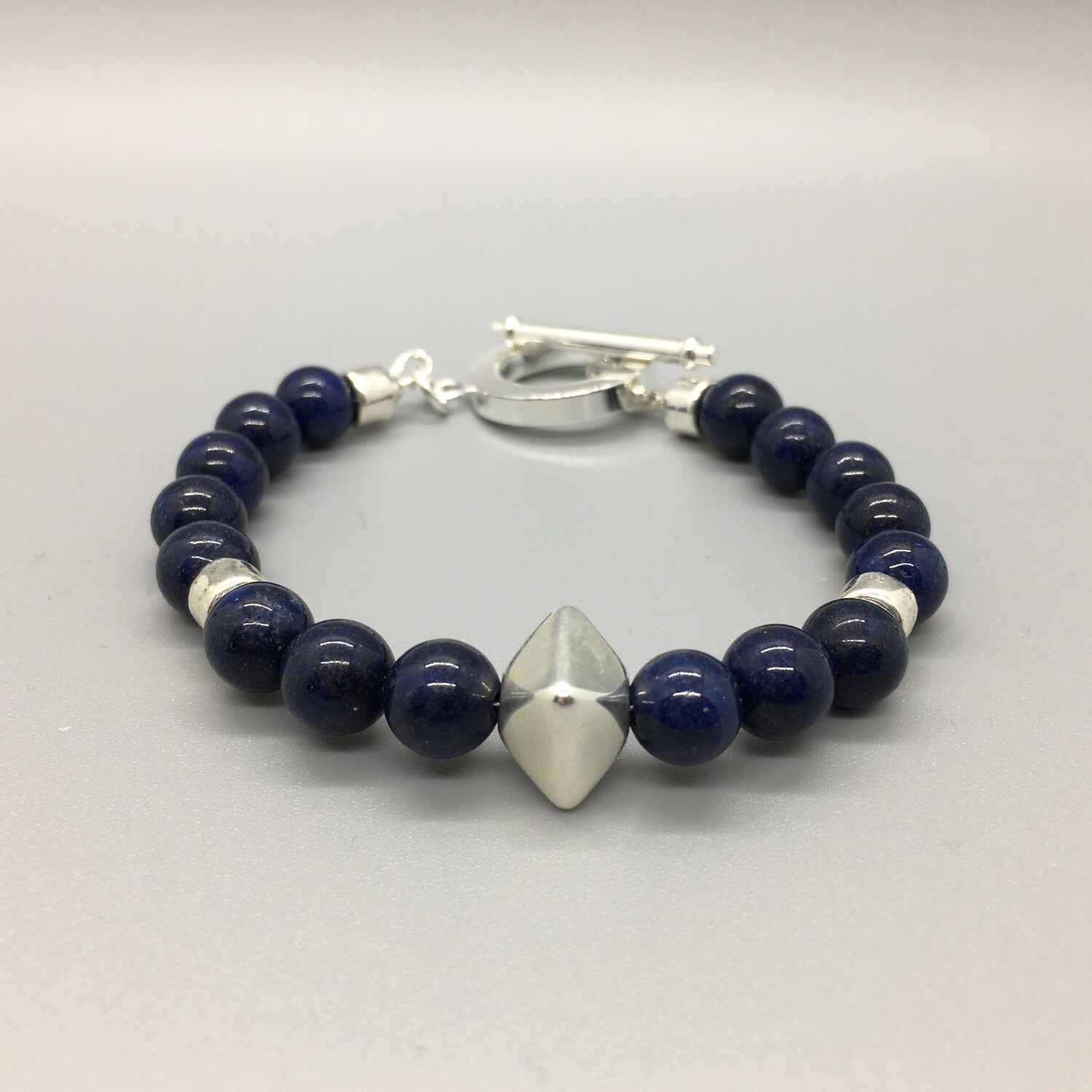 Lapis Lazuli and Silver Bracelet